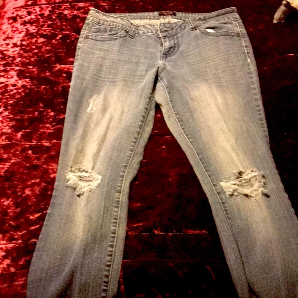 Distressed jeans